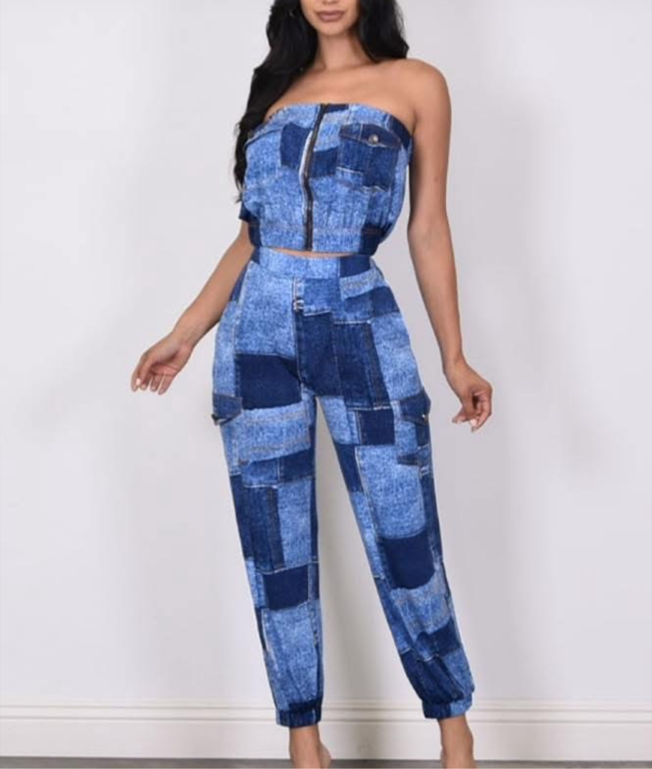 Denim Blue Jogger Set