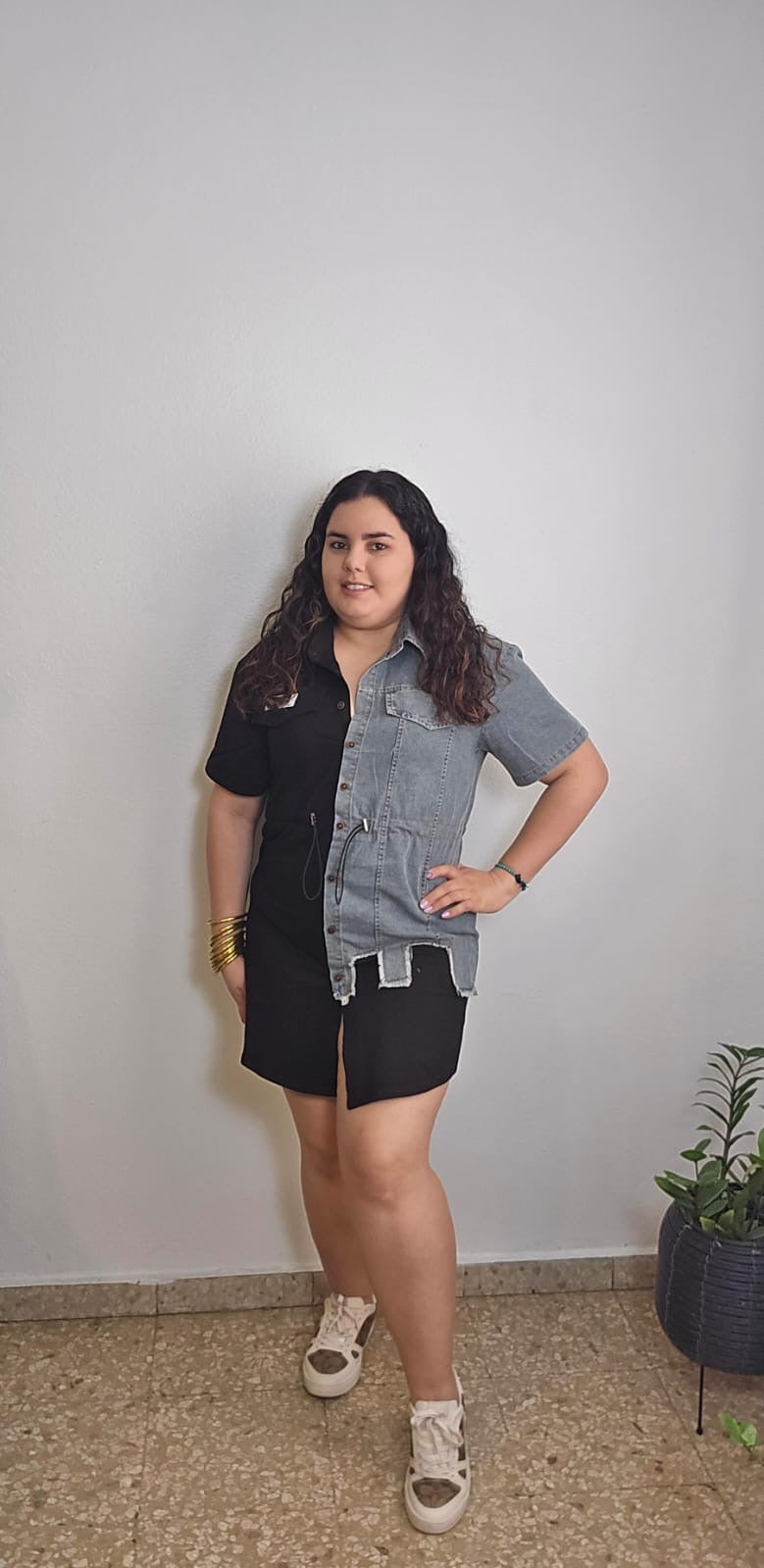 Denim Black Mini Dress