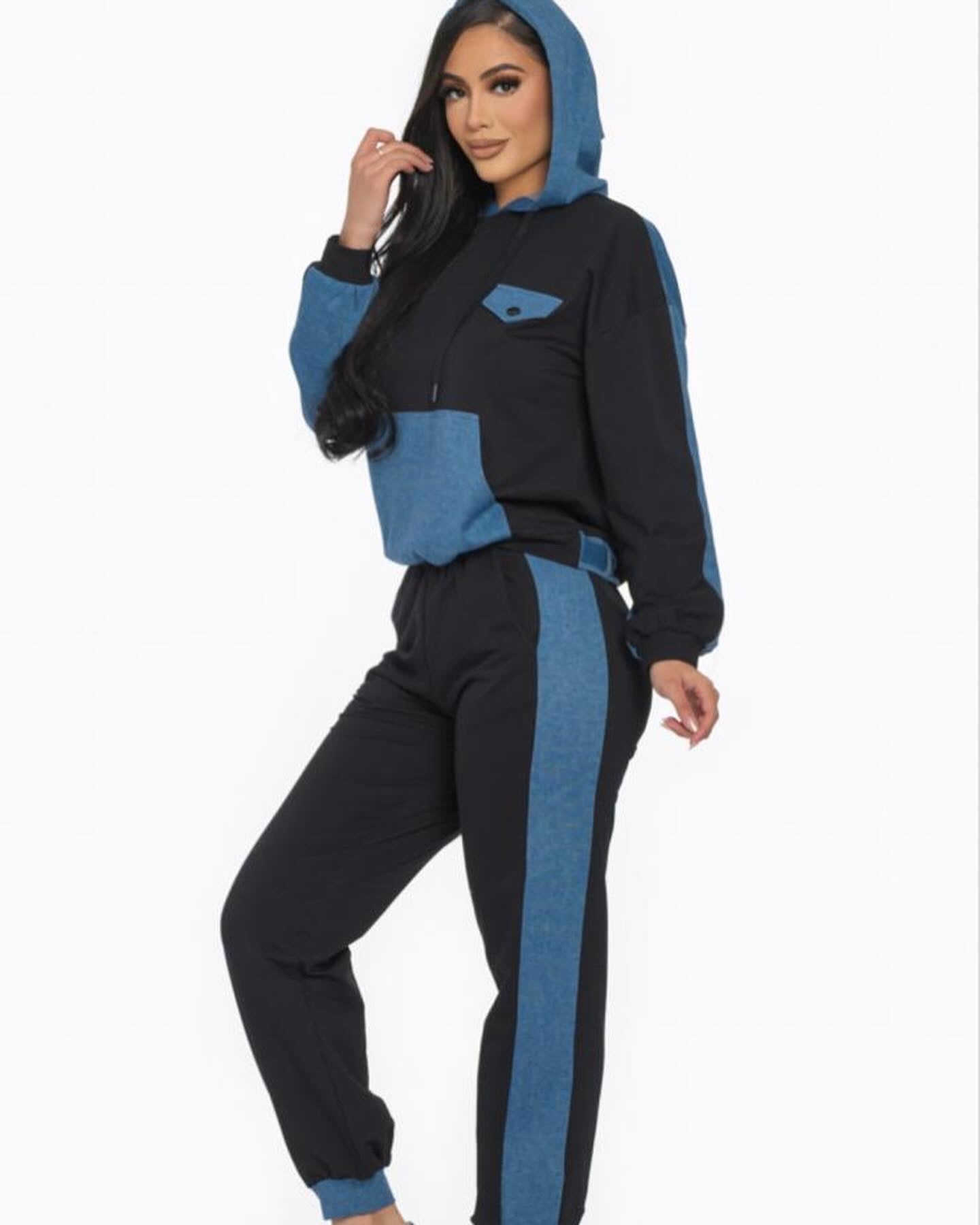 Hoodie black set