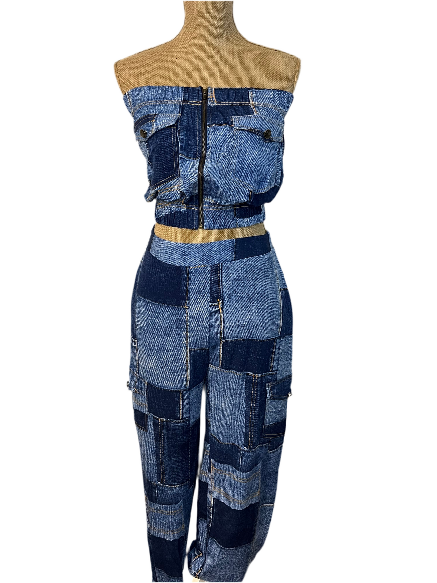 Denim Blue Jogger Set