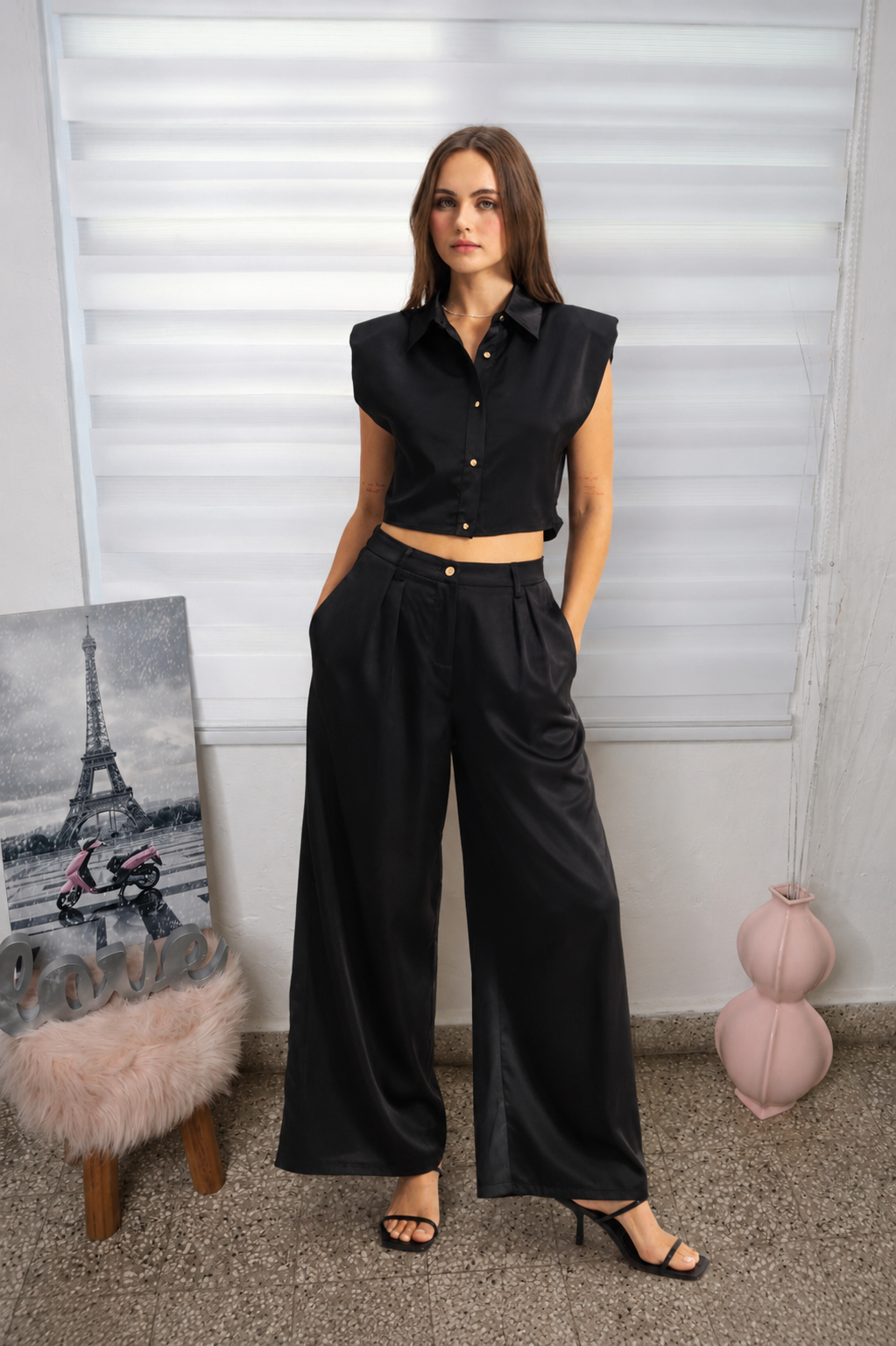 Satin Palazzo Set