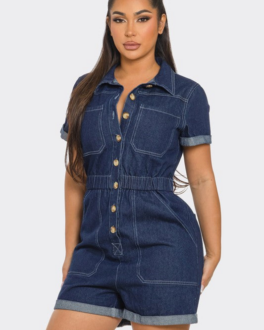Denim Diva Romper