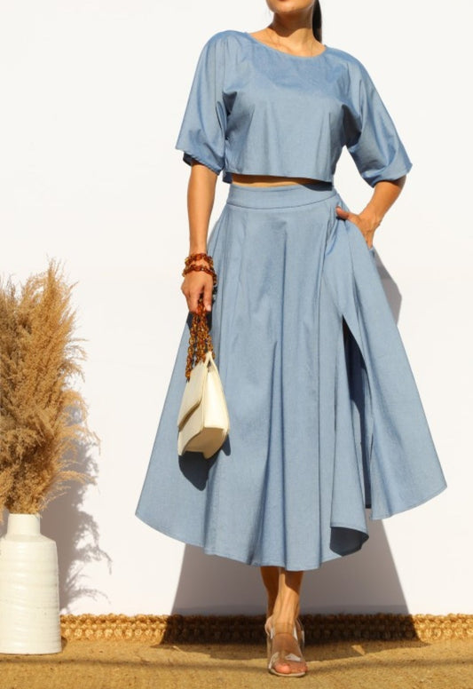 Blue Breeze Skirt Set