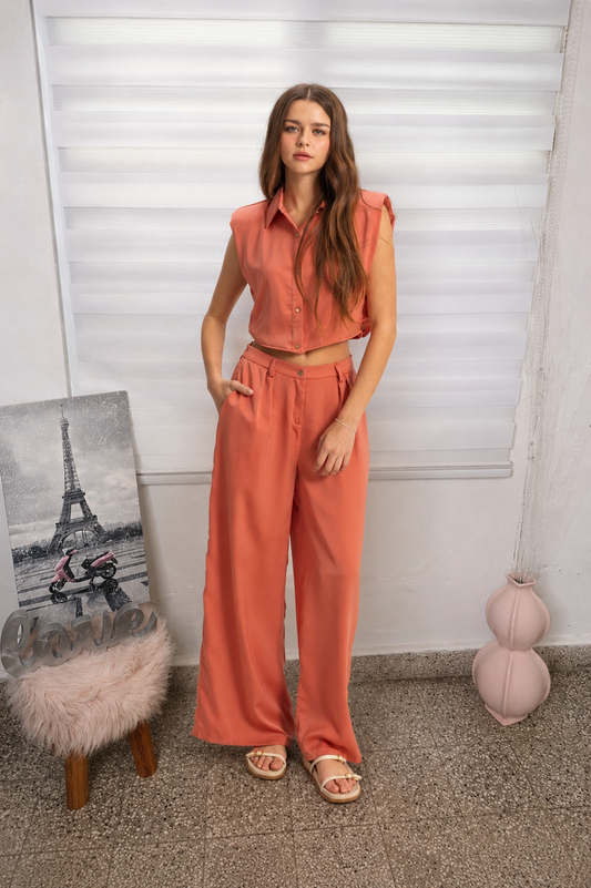 Satin Palazzo Set