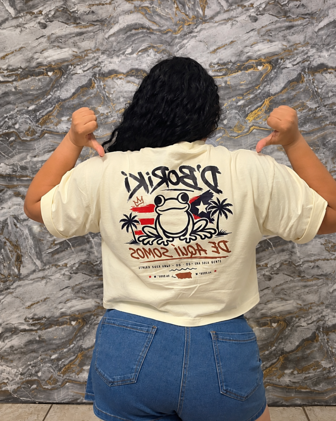 D'Borikí Crop Top Oversize